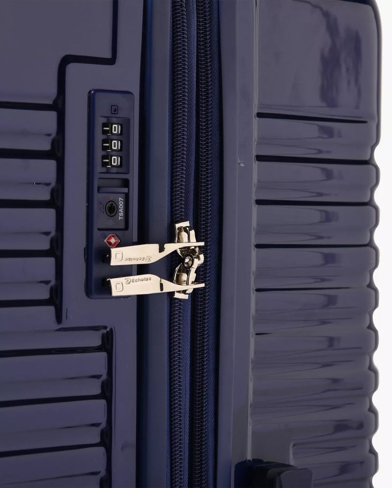 إيكولاك حقيبة ترولي كابينة قابلة للتوسيع 56 سم بعجلات مزدوجة 4 عجلات - أزرق - Image 5